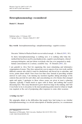 Dennett - Heterophenomenology Reconsidered.pdf